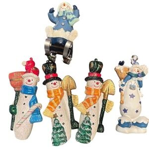 Unbranded  Set of 5 Snowman Figurines Christmas Decor